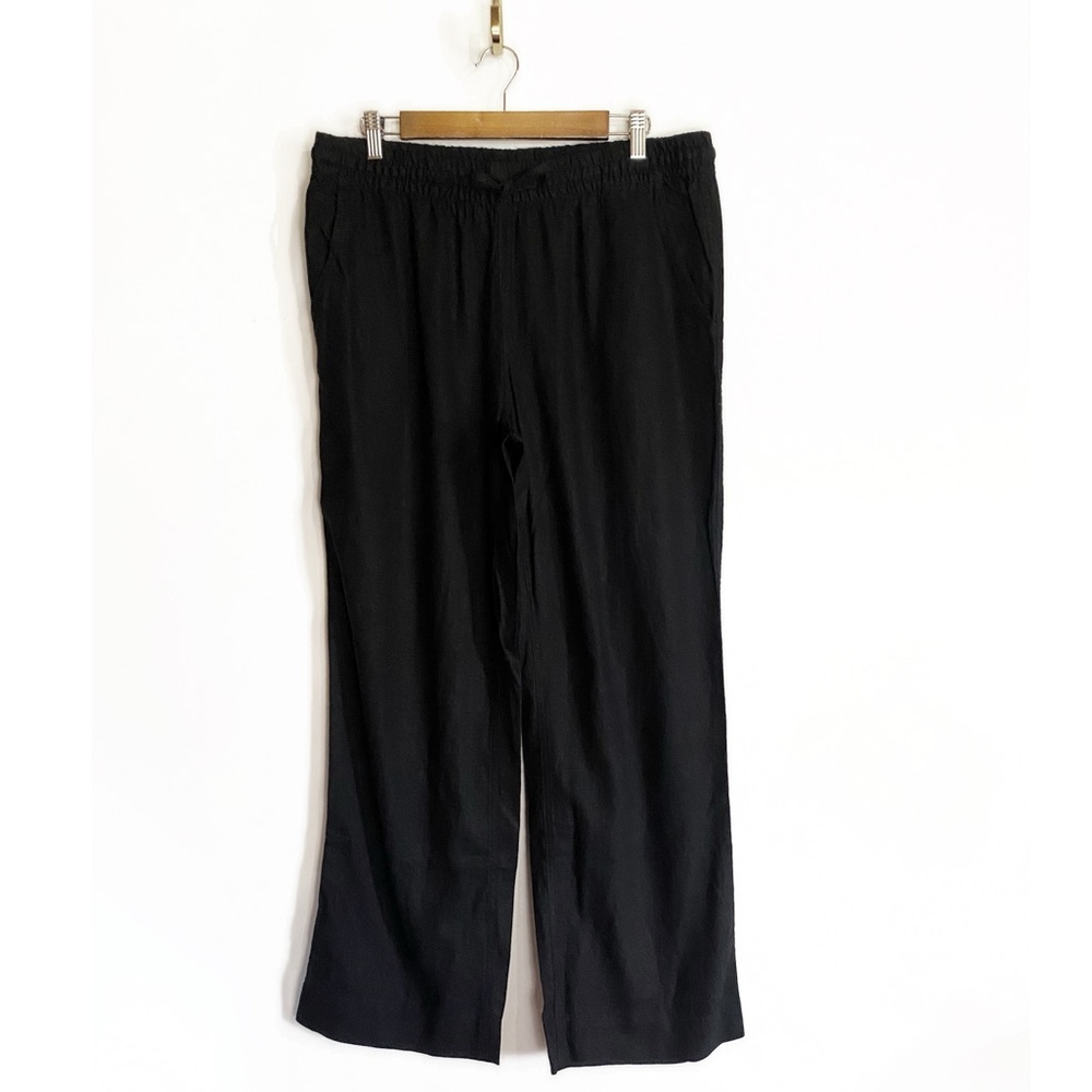 THE VERMONT COUNTRY STORE Linen blend Black Trousers Womens size L